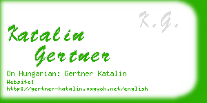 katalin gertner business card